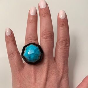 Ippolita turquoise black resin ring